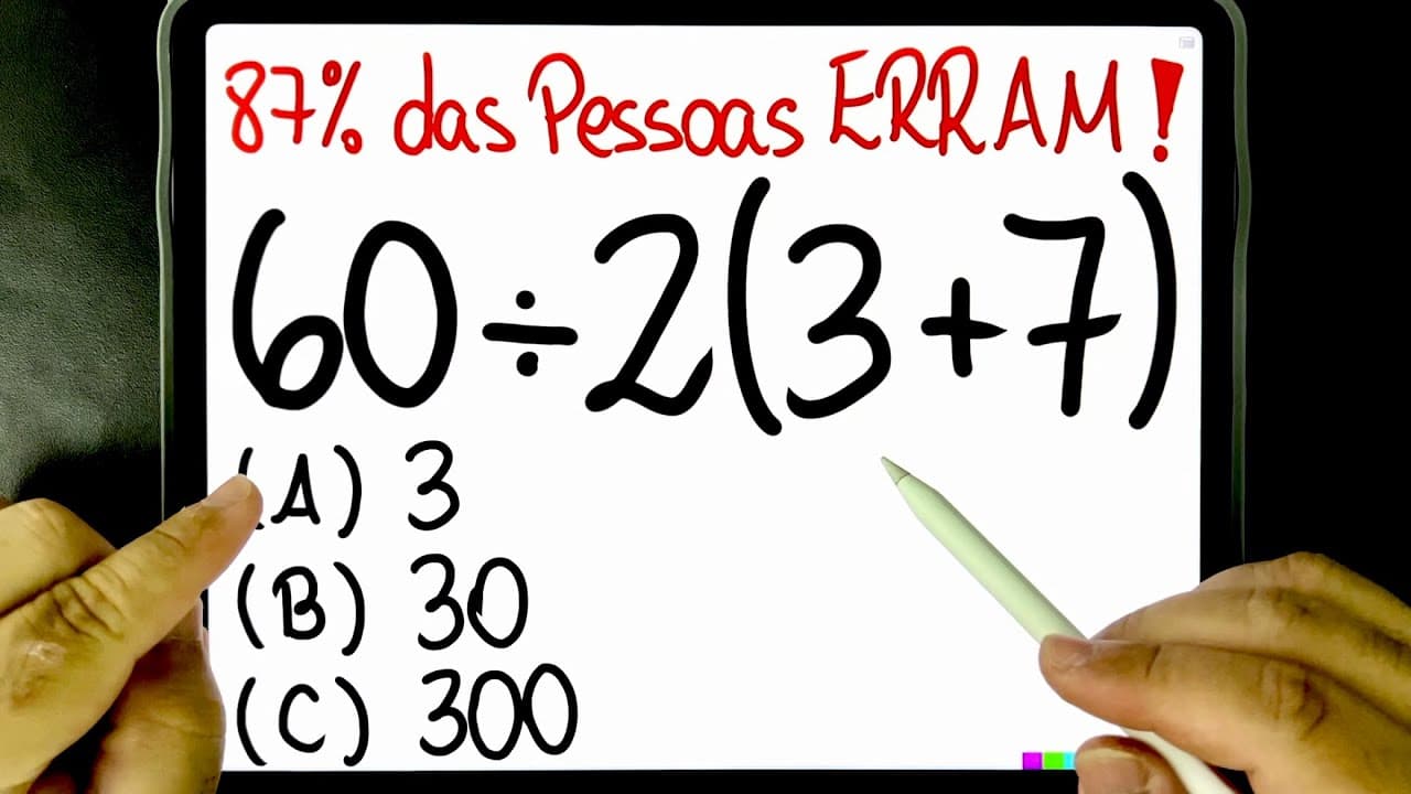 Thumbnail: 🔥 Você AINDA ERRA essa EXPRESSÃO NUMÉRICA BUGANTE de Matemática? 😱 Venha DESBUGAR COM PROCOPIO!