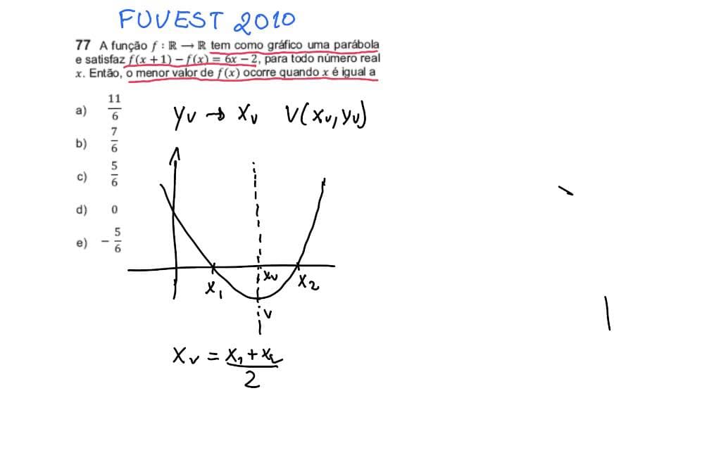 Thumbnail: Matemática - Exercício 77 fuvest 2010