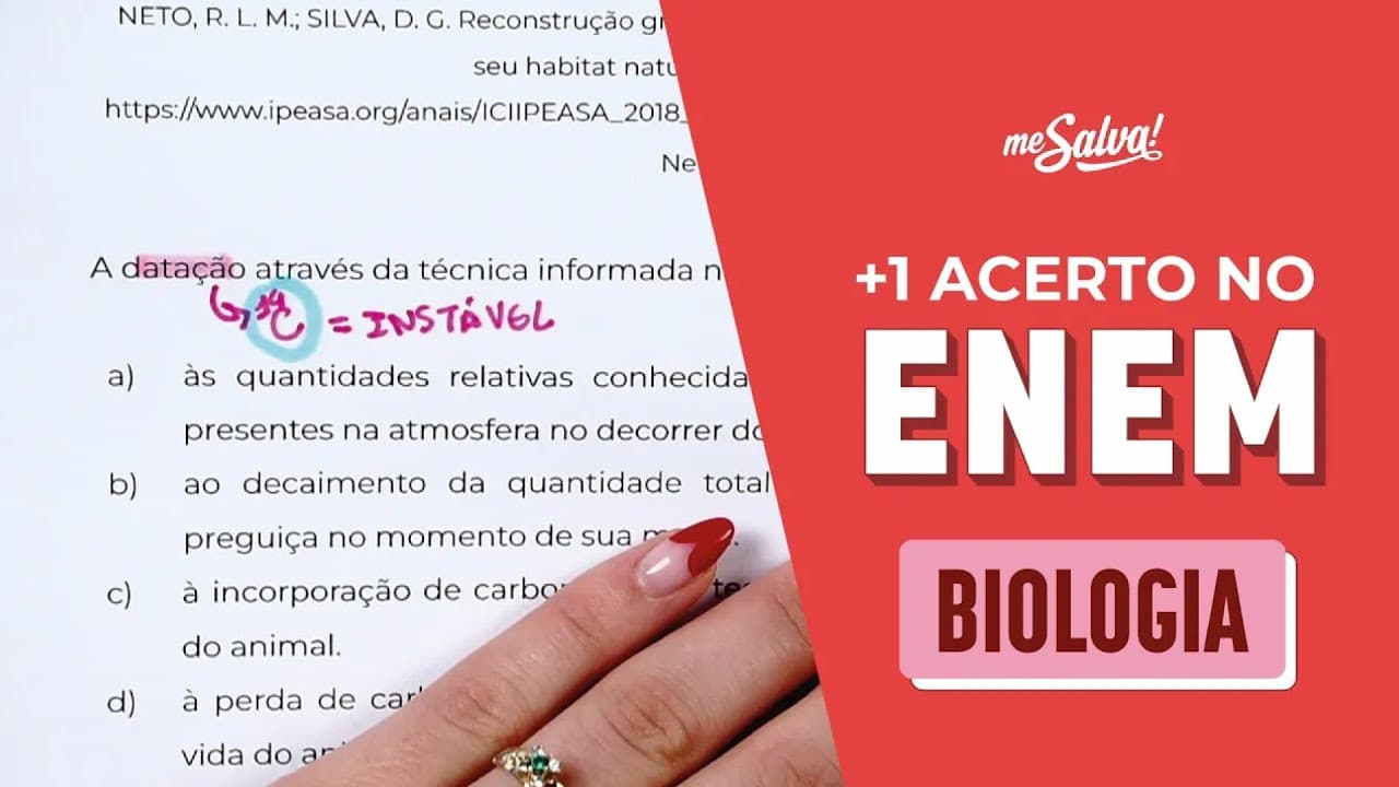 Thumbnail: Enfrente esta questão de BIOLOGIA igual do ENEM | Revisão ENEM 2024 #JuntosAtéaProva