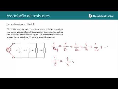 Thumbnail da aula: Associação de resistores em paralelo - Exercício resolvido Q26.2