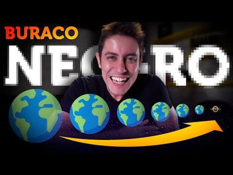 Thumbnail da aula: Como transformar a TERRA em um BURACO NEGRO (Raio de Schwarzschild)