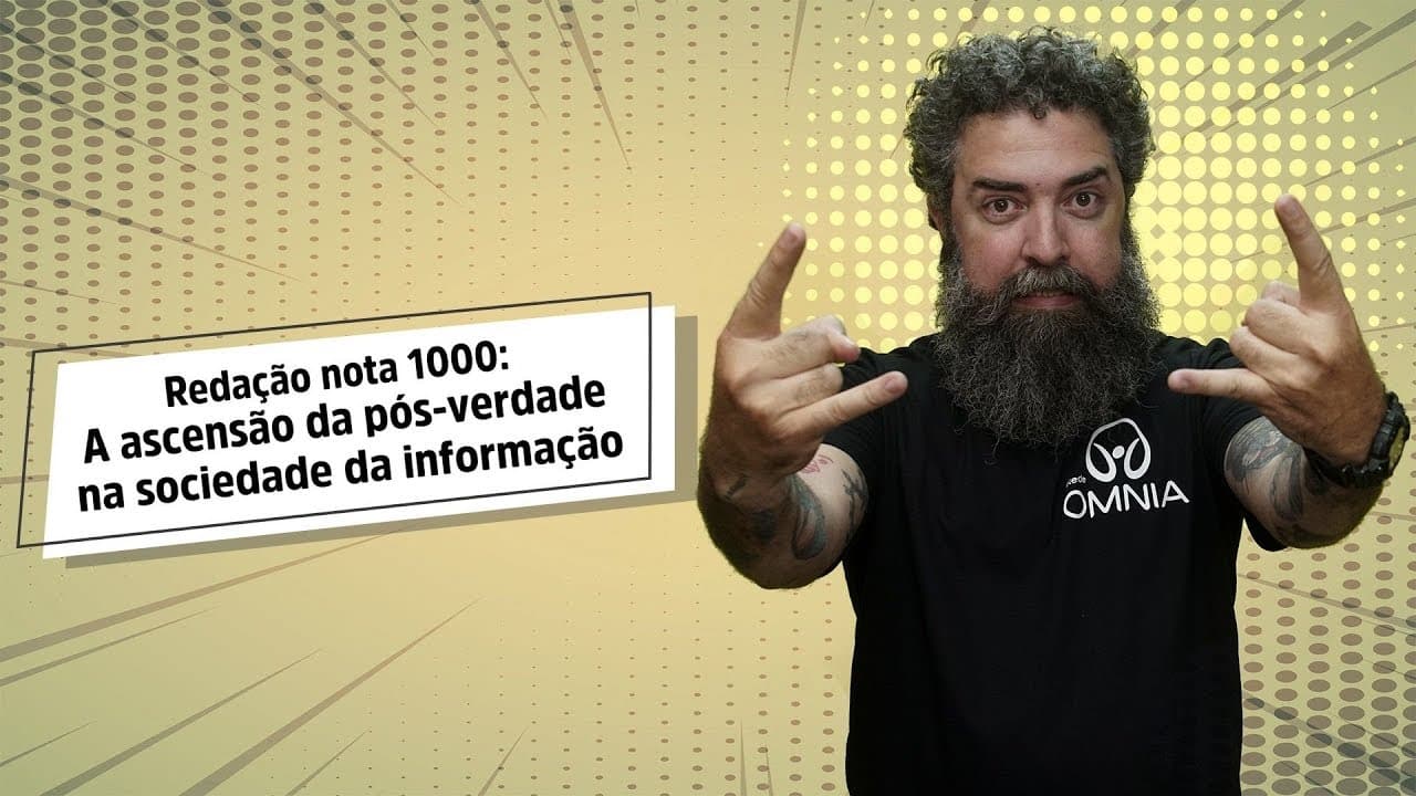 Thumbnail: REDAÇÃO NOTA 1000 | A ascensão da pós-verdade na sociedade da informação - Brasil Escola