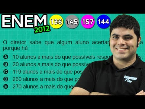 Thumbnail da aula: ENEM 2012 Matemática #9 - CONTAGEM E PRINCÍPIO MULTIPLICATIVO
