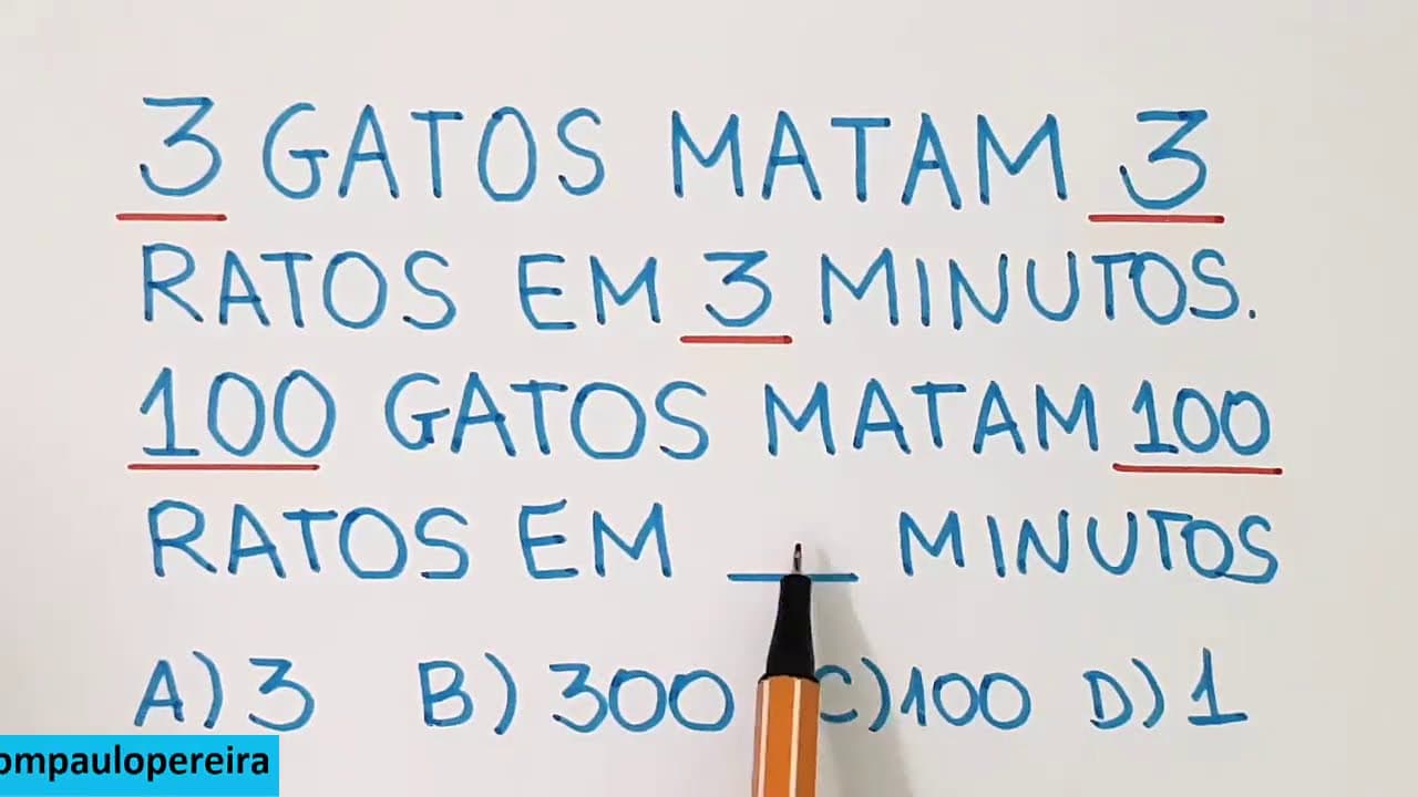 Thumbnail: 🔥 HELP MATEMÁTICA BÁSICA - O Problema dos Gatos e Ratos - #116