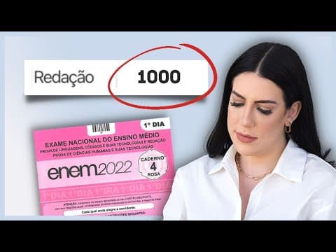 Thumbnail da aula: LENDO UMA REDAÇÃO NOTA 1000 QUE USOU MODELO PRONTO