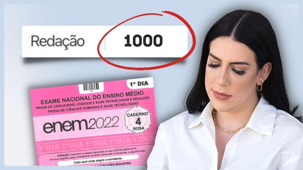 Thumbnail: LENDO UMA REDAÇÃO NOTA 1000 QUE USOU MODELO PRONTO
