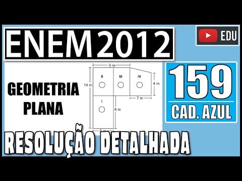 Thumbnail da aula: [ENEM 2012] 159 📘 GEOMETRIA PLANA Jorge quer instalar aquecedores no seu salão de beleza para