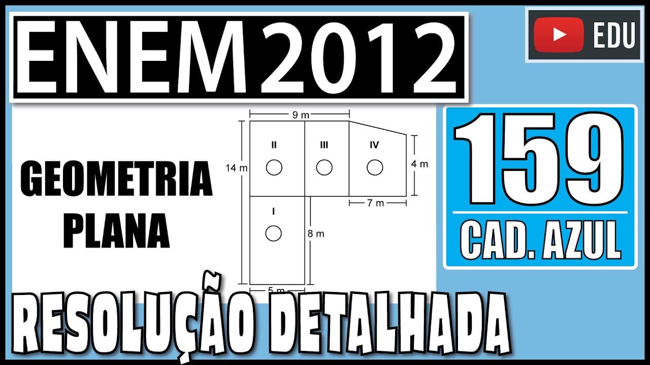 Thumbnail: [ENEM 2012] 159 📘 GEOMETRIA PLANA Jorge quer instalar aquecedores no seu salão de beleza para