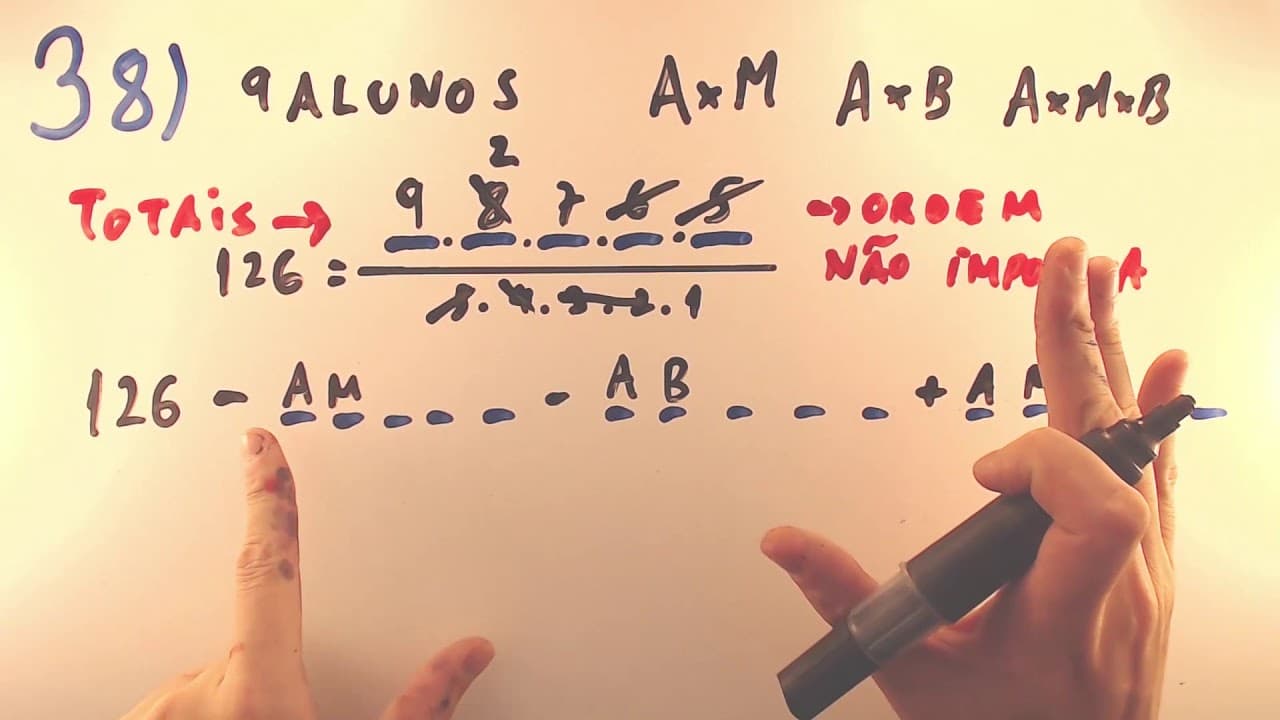 Thumbnail: FUVEST 2007 - Matemática 38 - Análise Combinatória - 1ª fase - Aulas A+ Resolve