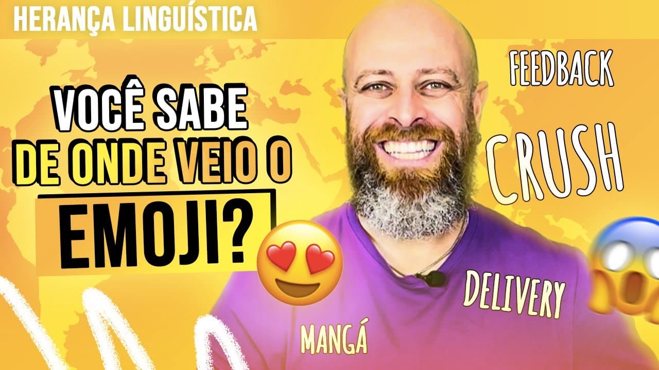 Thumbnail: O que EMOJIS, BAFAFÁ e ALFACE têm em comum? | Heranças Linguísticas com Professor Noslen