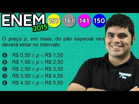Thumbnail da aula: ENEM 2015 Matemática #15 - Resolvendo Equação Quadrática por Soma e Produto das Raízes