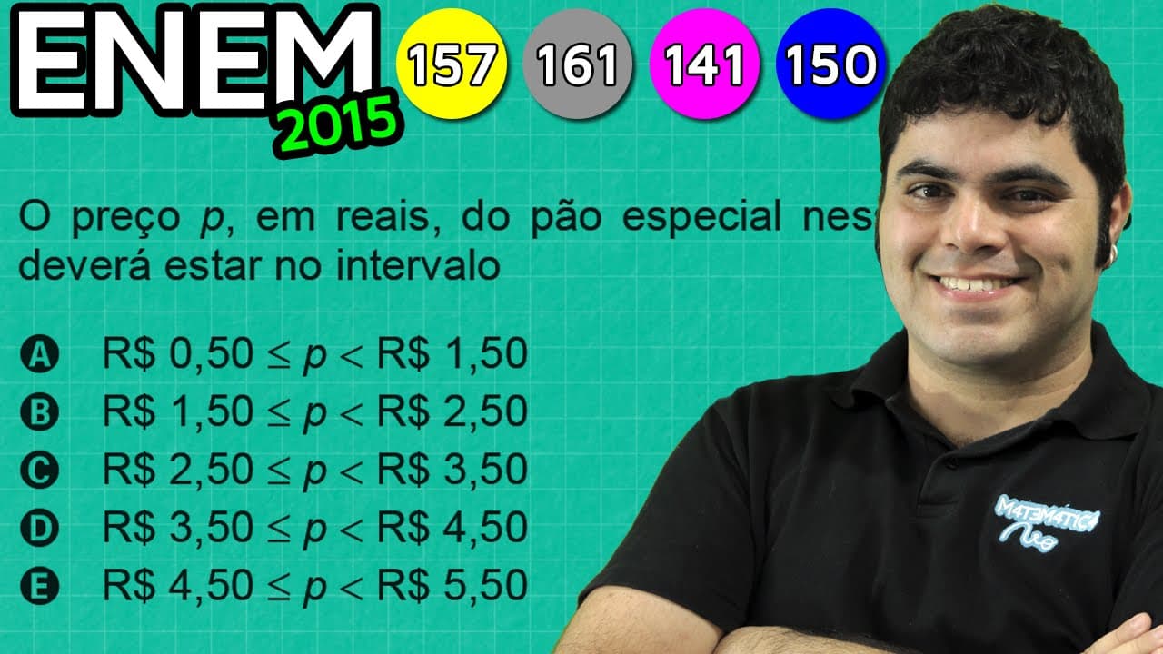 Thumbnail: ENEM 2015 Matemática #15 - Resolvendo Equação Quadrática por Soma e Produto das Raízes