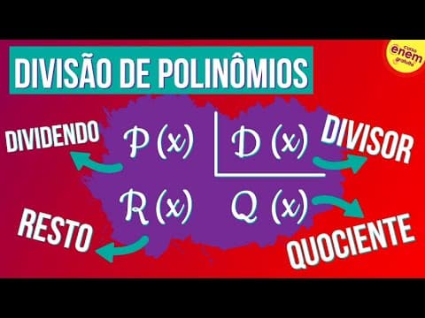 Thumbnail da aula: DIVISÃO DE POLINÔMIOS (MÉTODO DA CHAVE) | Resumo de Matemática para o Enem