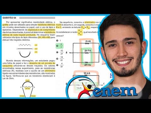 Thumbnail da aula: ENEM 2016 - Por apresentar significativa resistividade elétrica, o grafite pode ser utilizado para s