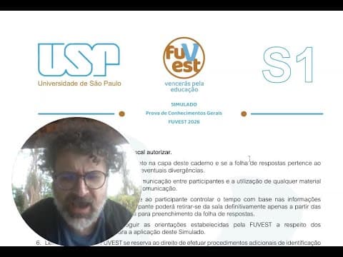 Thumbnail da aula: Correção e Comentários - Geografia no Simulado Fuvest 2026 - primeira fase - Prova S1