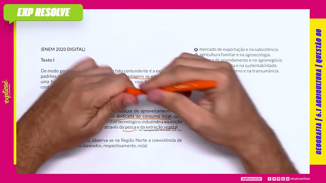 Thumbnail: DE ACORDO COM OS TEXTOS, OBSERVA-SE NA REGIÃO NORTEA COEXISTÊNCIA DE DOIS  (...) | AGRICULTURA