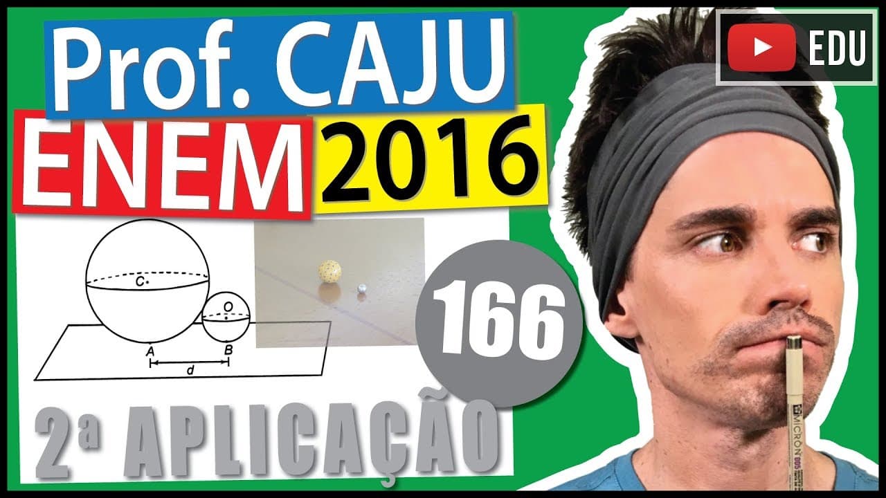 Thumbnail: [ENEM 2016 2Ap] 166 📓 GEOMETRIA ESPACIAL A bocha é um esporte jogado em canchas, que são terrenos