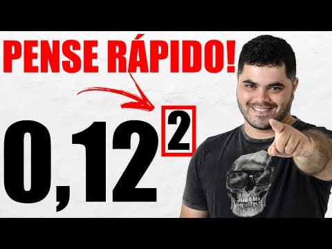 Thumbnail da aula: 🔥 0,12² = ? 🤯 COMO CALCULAR POTÊNCIAS DE NÚMEROS DECIMAIS? 😱 Número com Vírgula Elevado ao Quadrado