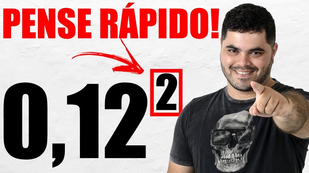 Thumbnail: 🔥 0,12² = ? 🤯 COMO CALCULAR POTÊNCIAS DE NÚMEROS DECIMAIS? 😱 Número com Vírgula Elevado ao Quadrado