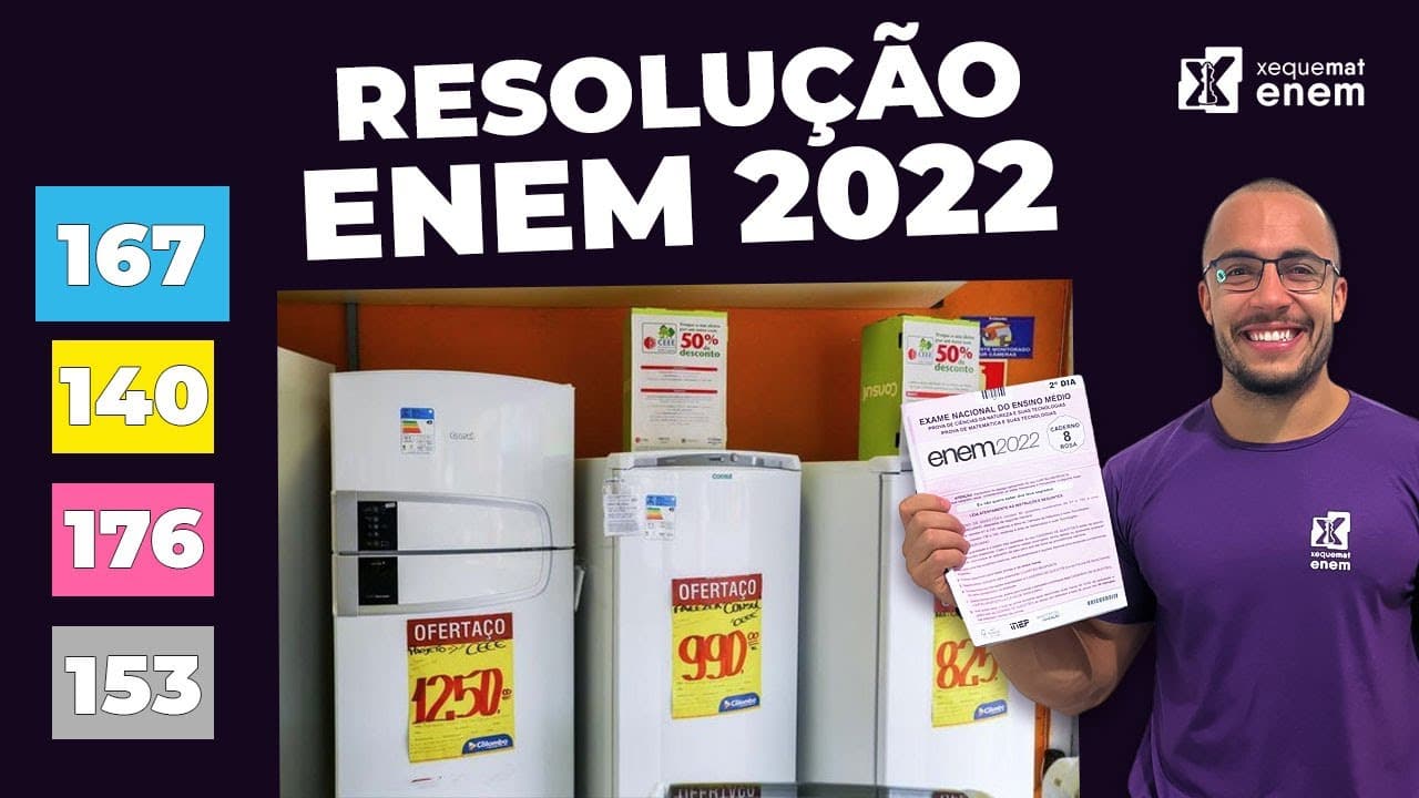 Thumbnail: 🔘Questão 167 - Caderno Azul | Porcentagem | MATEMÁTICA ENEM 2022