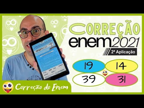 Thumbnail da aula: [CORREÇÃO DO ENEM] Questão 19 - Enem 2021 (2ª aplicação) - Prova azul ▷ Hihihi! Uma bola oval!!!!