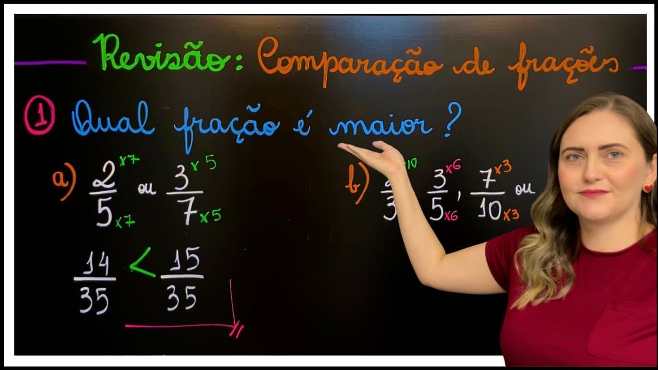 Thumbnail: REVISÃO DE COMPARAÇÃO DE FRAÇÕES! QUAL FRAÇÃO É MAIOR? EXPLICAÇÃO PARA APRENDER MATEMÁTICA AGORA!