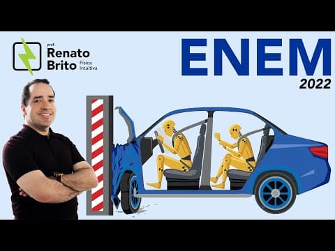 Thumbnail da aula: Enem 2022 | Em um autódromo, os carros podem derrapar em uma curva e bater na parede