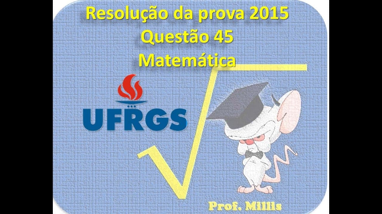 Thumbnail: Questão 45 UFRGS 2015 - o primeiro prêmio de um torneio - volume