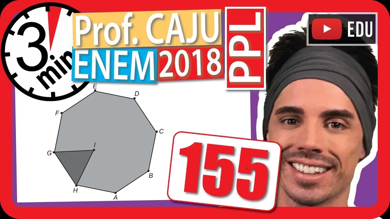 Thumbnail: 🏃ENEM 2018 PPL 👉 RAPIDINHA Questão 155 - Geometria Plana