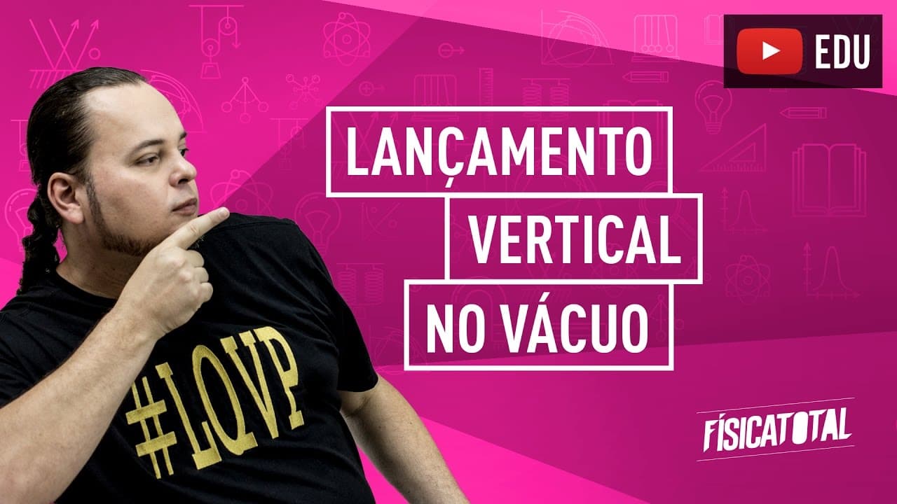 Thumbnail: Cinemática Escalar | MUV | Lançamento vertical no vácuo | ENEM e vestibulares