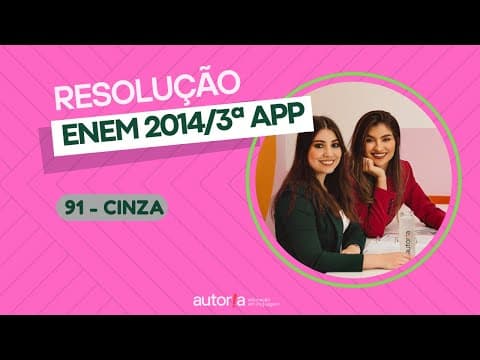Thumbnail da aula: Enem 2014/ 3ª app - Autoria Linguagem - Questão 91 (Inglês) | Linguagens, prova cinza