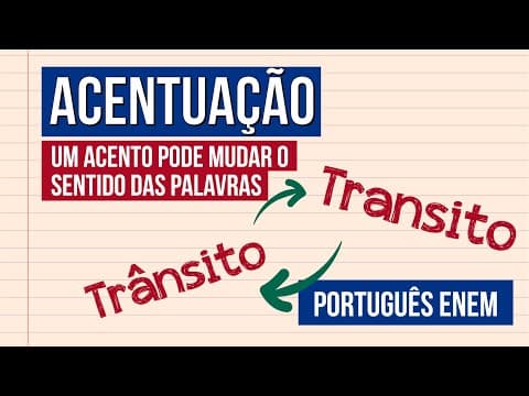 Thumbnail da aula: ACENTUAÇÃO: um acento pode mudar o sentido das palavras | Português para o Enem | Mercedes Bonorino