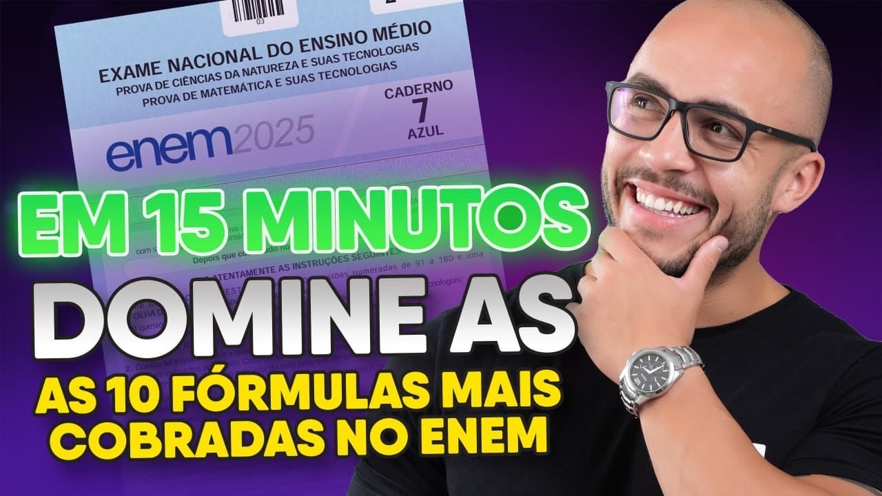 Thumbnail: THE MAIN ENEM MATHEMATICS FORMULAS IN 15 MINUTES | QUICK GUIDE [PART 1]