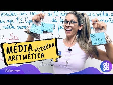 Thumbnail da aula: MÉDIA ARITMÉTICA SIMPLES | MEDIANA E MODA |  \Prof. Gis/