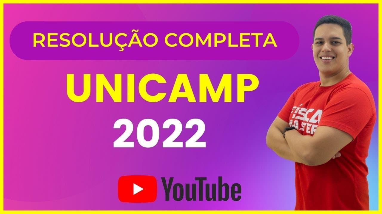 Thumbnail: RESOLUÇÃO UNICAMP 2022 1° FASE | PROVA DE FÍSICA | GRAVITAÇÃO | #unicamp