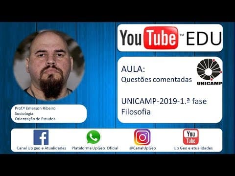 Thumbnail da aula: Questões Comentadas: SOCIOLOGIA 3 - UNICAMP 2019