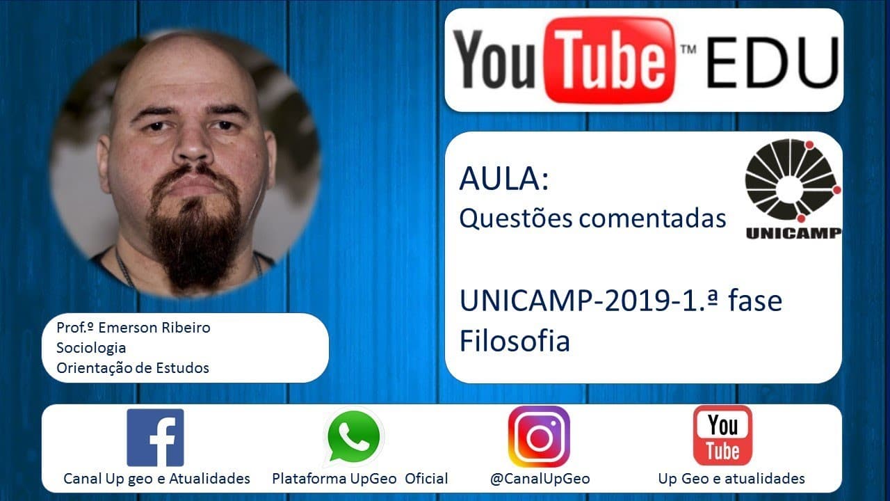 Thumbnail: Questões Comentadas: SOCIOLOGIA 3 - UNICAMP 2019