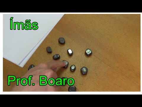 Thumbnail da aula: Pedrinhas de Ímãs - Eletromagnetismo - Prof. Marcelo Boaro