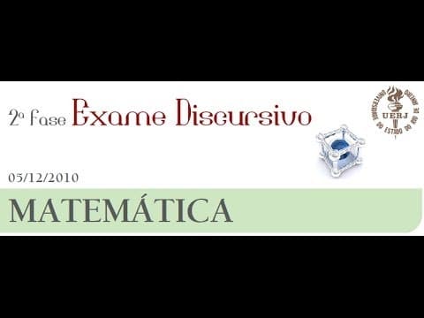 Thumbnail da aula: QUESTÃO 03 RESOLVIDA (EQUAÇÃO LOGARÍTMICA) UERJ 2011 MATEMÁTICA 2° FASE