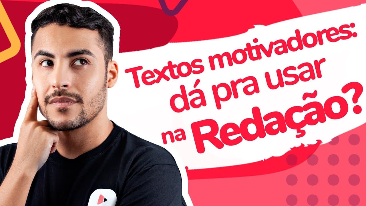 Thumbnail: TEXTOS MOTIVADORES: DÁ PRA USAR NA REDAÇÃO DO ENEM? | Dica Nota 1000 | Romulo Bolivar