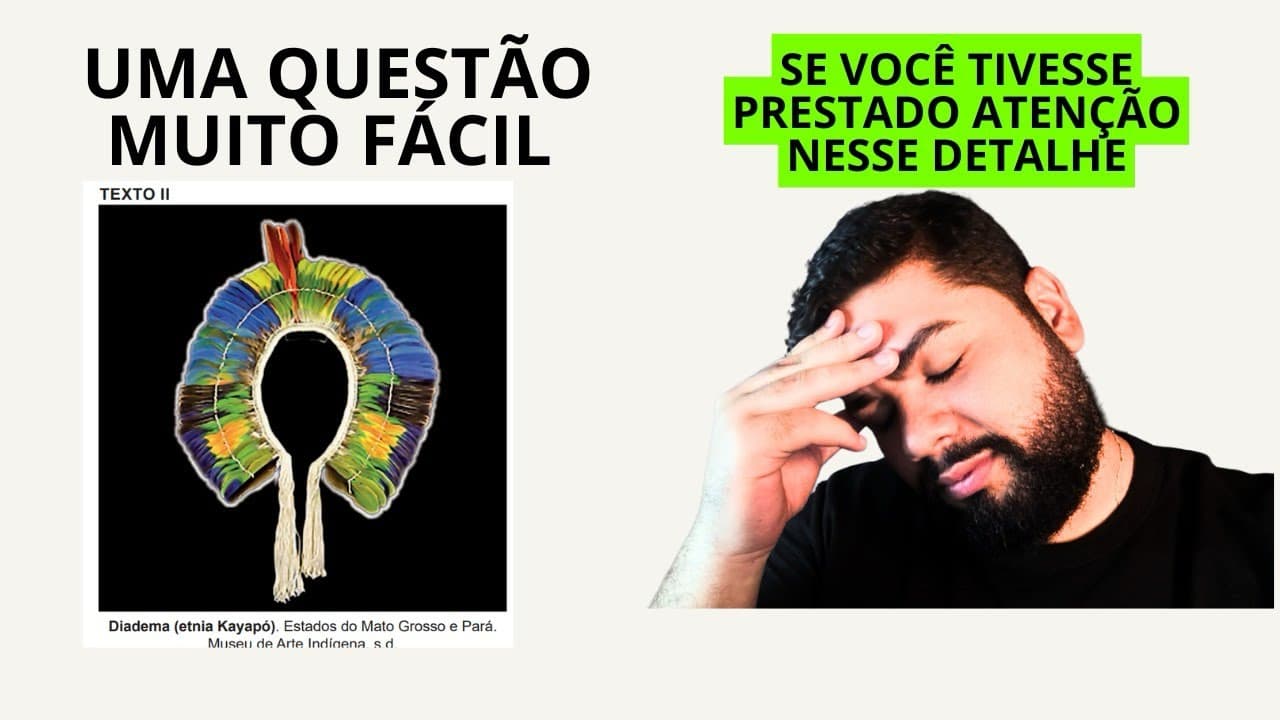 Thumbnail: Correção questão 23 caderno verde Enem 2024 - Habilidade 12 da matriz de referências de linguagens