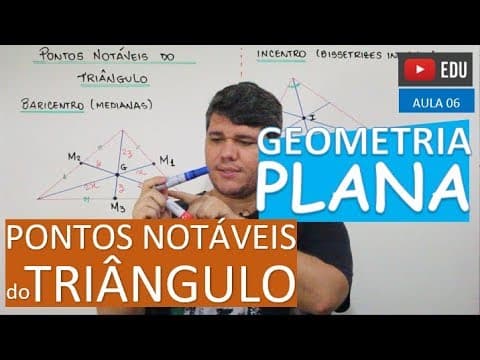 Thumbnail da aula: ⭕ Pontos Notáveis do Triângulo - GEOMETRIA PLANA (Aula 06)