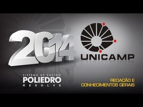 Thumbnail da aula: Poliedro Resolve Unicamp 2014 -1ª Fase