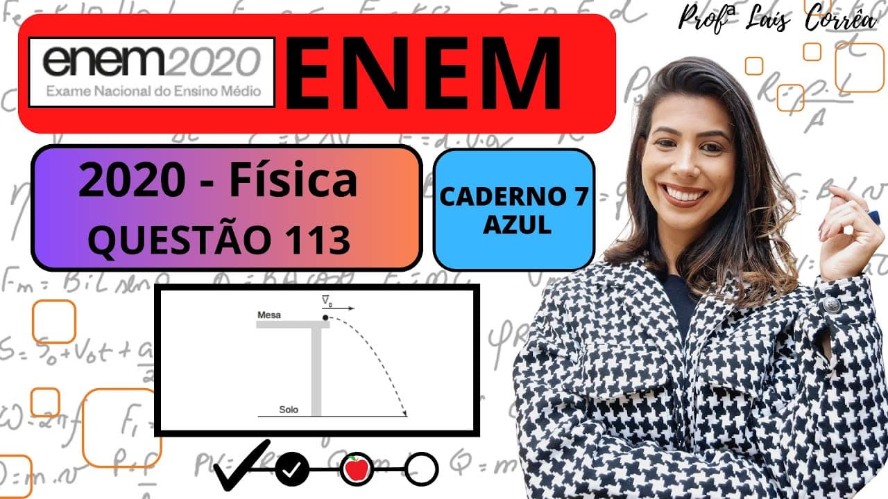 Thumbnail: 🟣 FÍSICA / ENEM 2020 / QUESTÃO 113 / CADERNO AZUL / Nos desenhos animados, com frequência se vê...