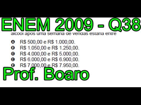 Thumbnail da aula: 38 - ENEM 2009 - Física - Termologia - Questão 38 resolvida (Caderno Azul) - Prof. Marcelo Boaro