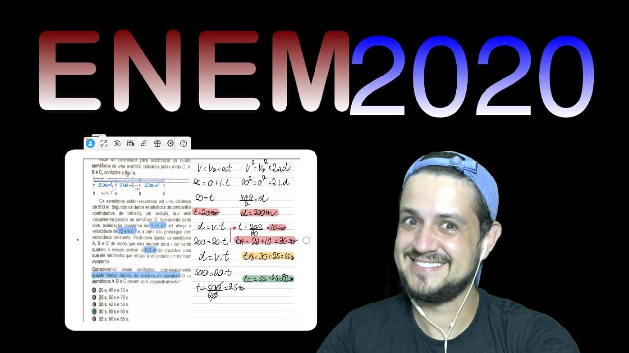 Thumbnail: ENEM 2020 Você foi contratado para sincronizar os quatro semáforos de uma avenida