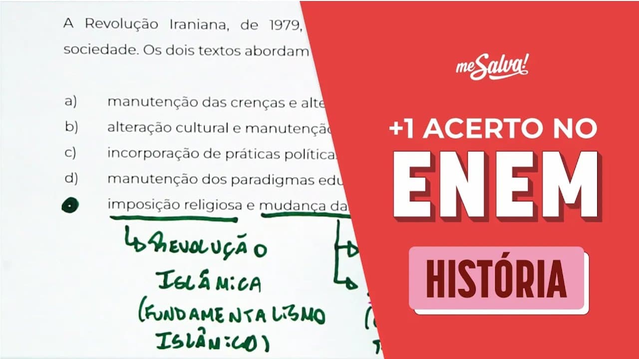 Thumbnail: Decifre esta questão de HISTÓRIA como no ENEM | Revisão ENEM 2024 #JuntosAtéaProva