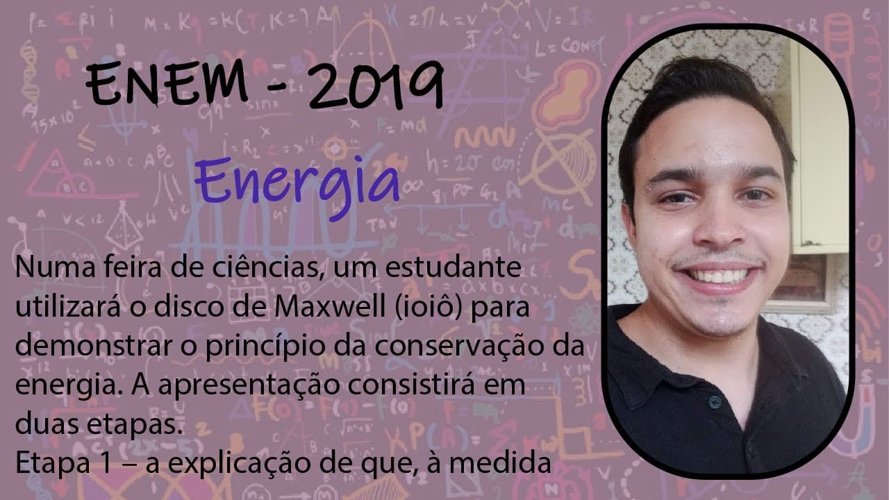 Thumbnail: ENEM 2019 - Numa feira de ciências, um estudante utilizará o disco de Maxwell (ioiô) para demonstrar