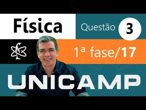 Thumbnail da aula: 1a fase Unicamp 2017  - Uma estrela de nêutrons é o objeto - Professor Pinguim