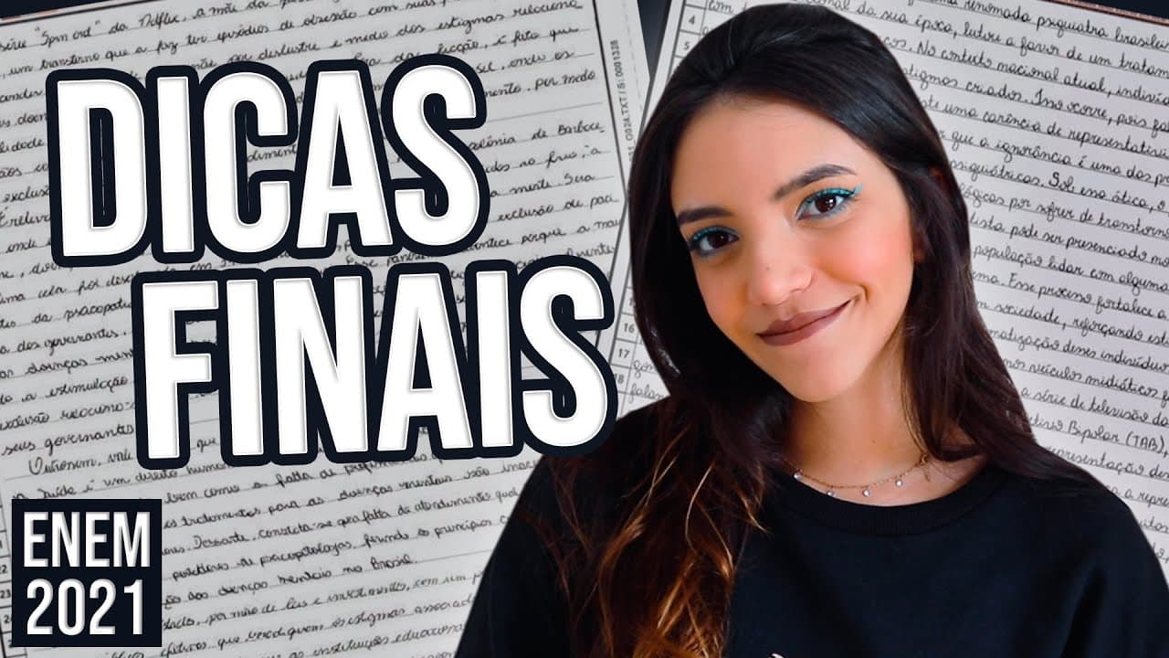 Thumbnail: MOTIVAÇÃO E DICAS FINAIS PARA O ENEM 2021 (Débora Aladim) ❤️